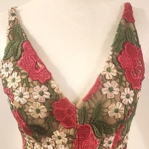 Xscape spaghetti strap floral dress